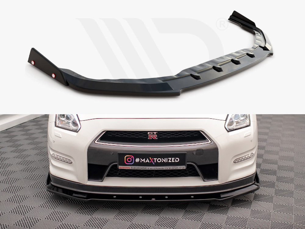 Front Splitter + Flaps Nissan Gtr R35 Facelift - Wayside Performance 