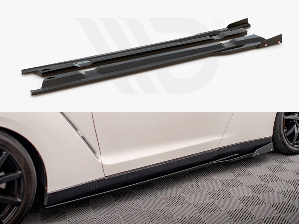 Side Skirts Diffusers + Flaps Nissan Gtr R35 Facelift - Wayside Performance 