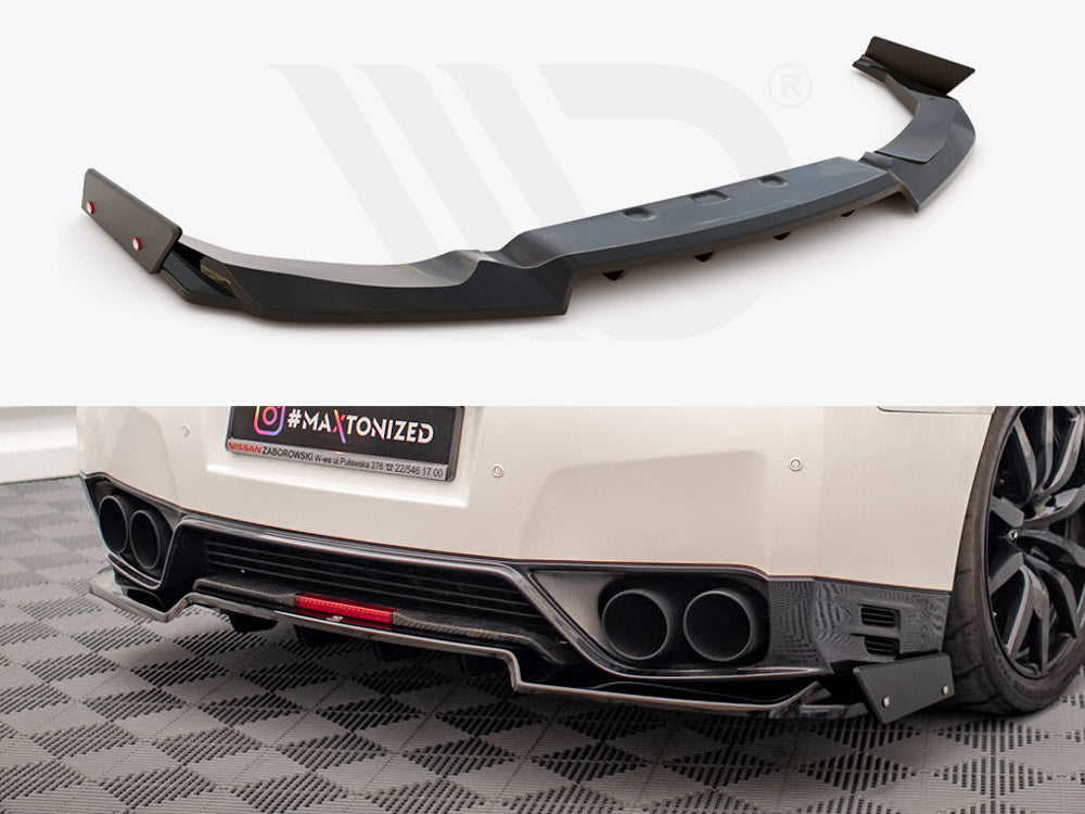 Central Rear Splitter + Flaps Nissan Gtr R35 Facelift - Wayside Performance