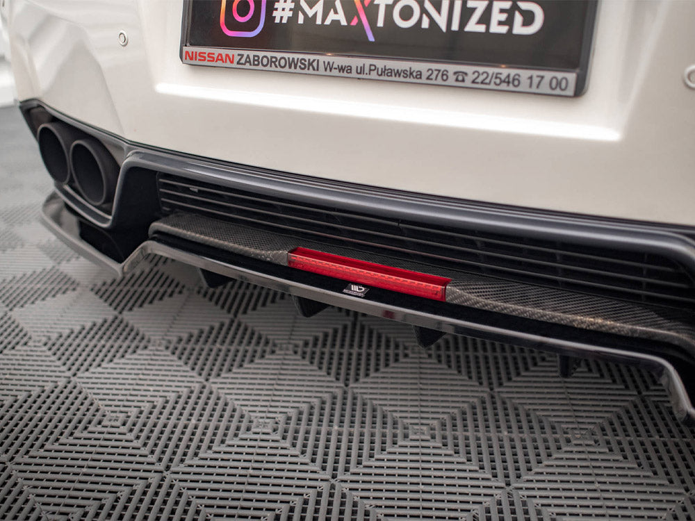 Central Rear Splitter + Flaps Nissan Gtr R35 Facelift - Wayside Performance