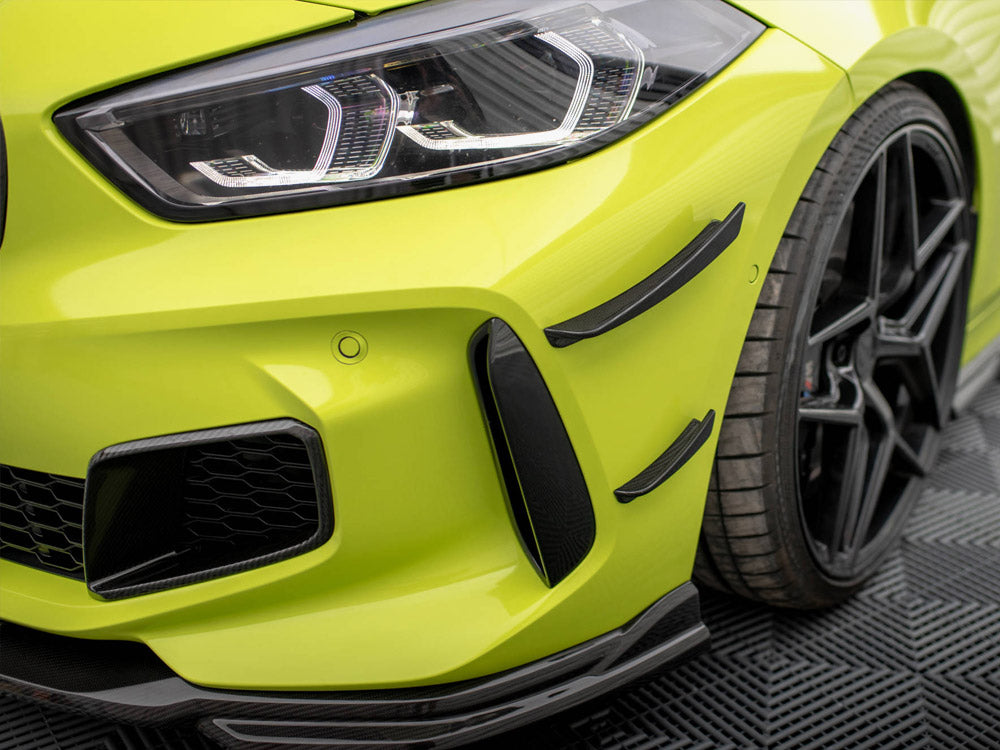 Maxton Design Carbon Fiber Front Bumper Wings (Canards) BMW 1 F40 M-Pack / M135i - Wayside Performance