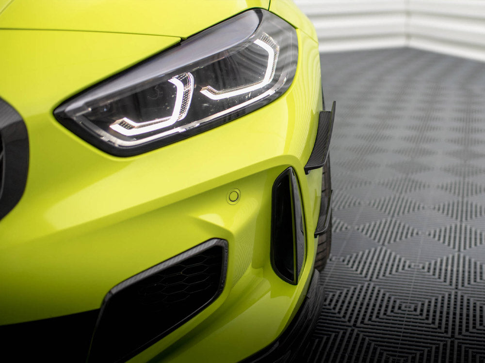 Maxton Design Carbon Fiber Front Bumper Wings (Canards) BMW 1 F40 M-Pack / M135i - Wayside Performance