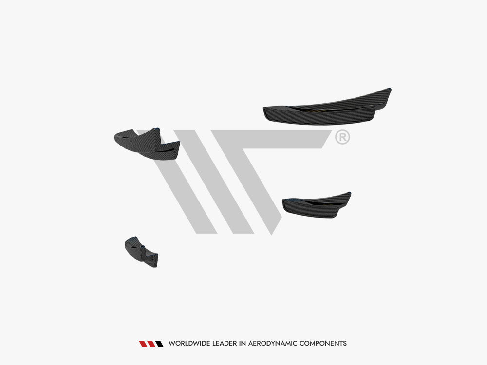 Maxton Design Carbon Fiber Front Bumper Wings (Canards) BMW 1 F40 M-Pack / M135i - Wayside Performance