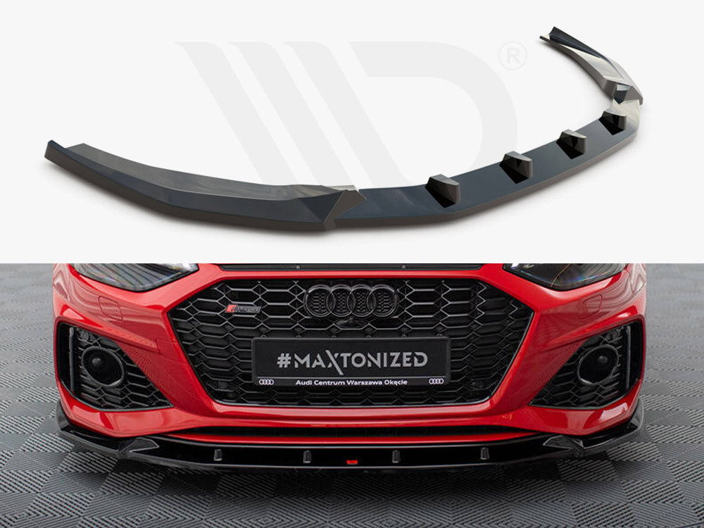 Maxton Design FRONT SPLITTER V.2 AUDI RS4 B9 FACELIFT - Wayside Performance