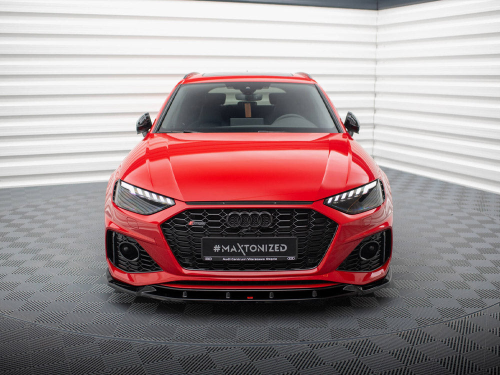 Maxton Design FRONT SPLITTER V.2 AUDI RS4 B9 FACELIFT - Wayside Performance