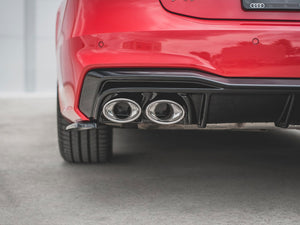 Maxton Design Rear Valance + Exhaust Ends Imitation Audi A7 S-Line C8 / S7 C8 / C8 Facelift / S7 Facelift - Wayside Performance
