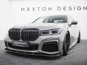 Prepreg Carbon Fiber Front Splitter + ABS Splitter BMW 7 M-Pack G11 Facelift - Wayside Performance