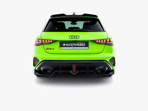 Maxton Design Rear Splitter (Vertical Bars) V.1 Audi RS3 Sportback 8Y Facelift - Wayside Performance