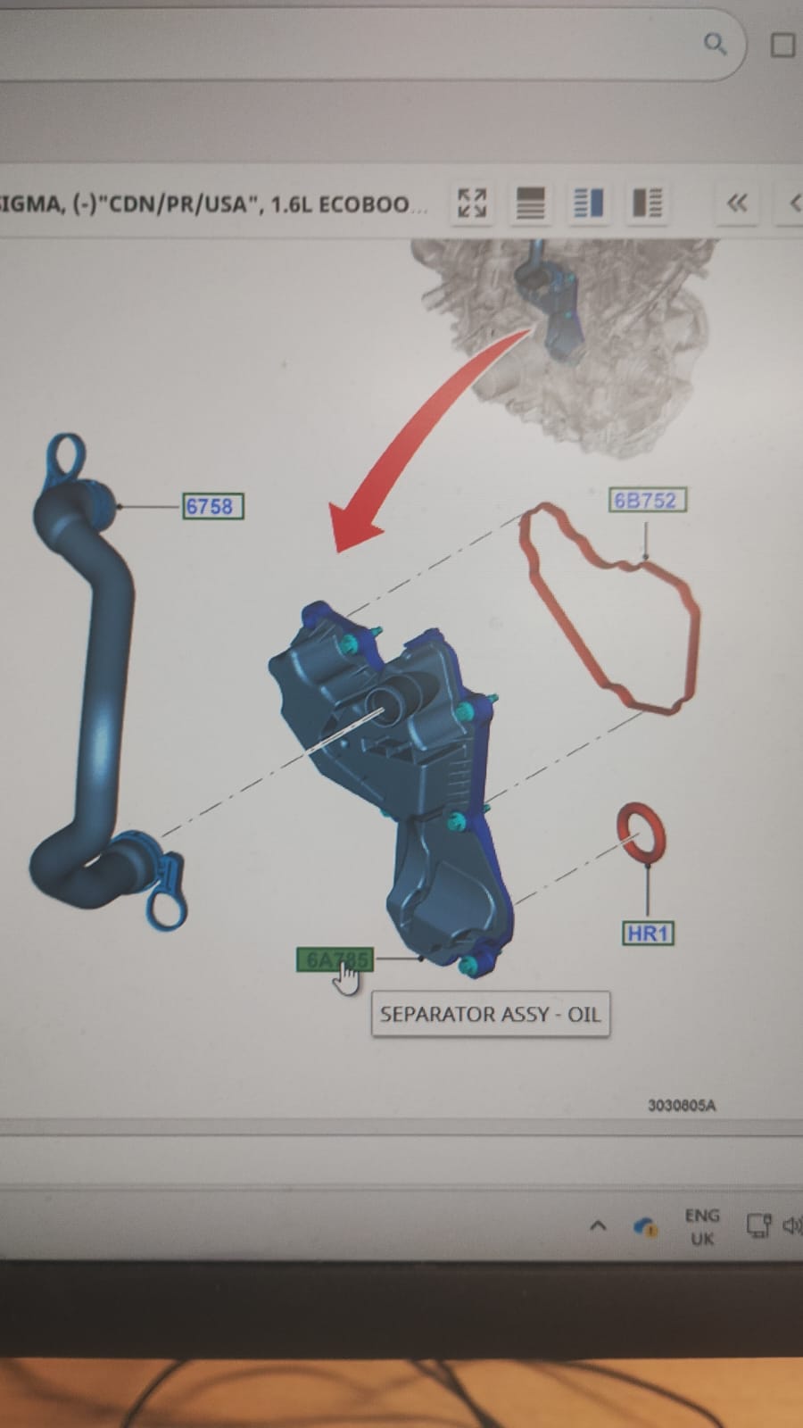 MK7 Fiesta ST ST180 1.6 Ecoboost PCV Breather with Gaskets - Wayside Performance