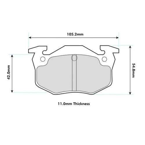 PBS Rear ProTrack Performance Brake Pads for Renault Clio 172/182 1301PT - Wayside Performance 