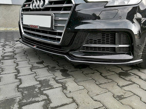 Maxton Design Front Splitter V.2 Audi S3 / A3 S-line 8v Facelift Sedan (2016-2020) - Wayside Performance