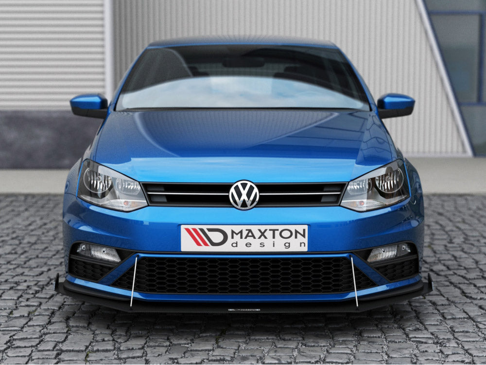 Front Racing Splitter Vw Polo Mk5 Gti Facelift (With Wings) (2015-2017) - Wayside Performance
