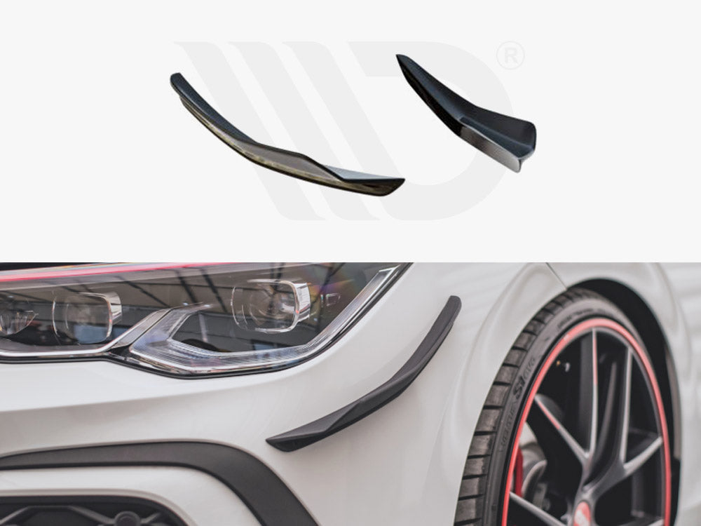 Front Bumper Wings (Canards) Vw Golf 8 Gti / R-line (2020-) - Wayside Performance