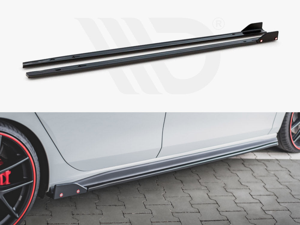 Side Skirts Diffusers V.2 + Flaps Vw Golf 8 Gti / Gti Clubsport / R-line - Wayside Performance