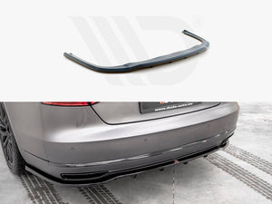Central Rear Splitter (Vertical Bars) Audi A8 D4 Facelift (2013-2017) - Wayside Performance