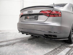 Central Rear Splitter (Vertical Bars) Audi A8 D4 Facelift (2013-2017) - Wayside Performance