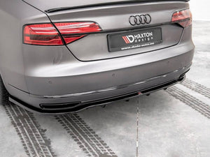 Central Rear Splitter (Vertical Bars) Audi A8 D4 Facelift (2013-2017) - Wayside Performance
