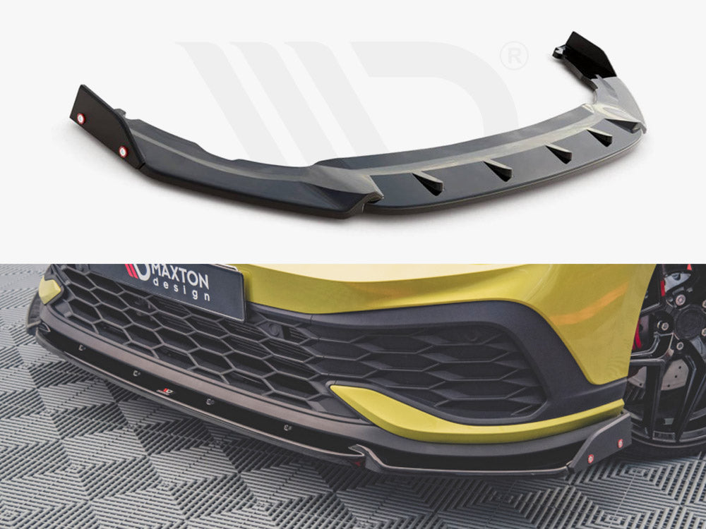 Front Splitter V.1 + Flaps Vw Golf 8 Gti Clubsport - Wayside Performance