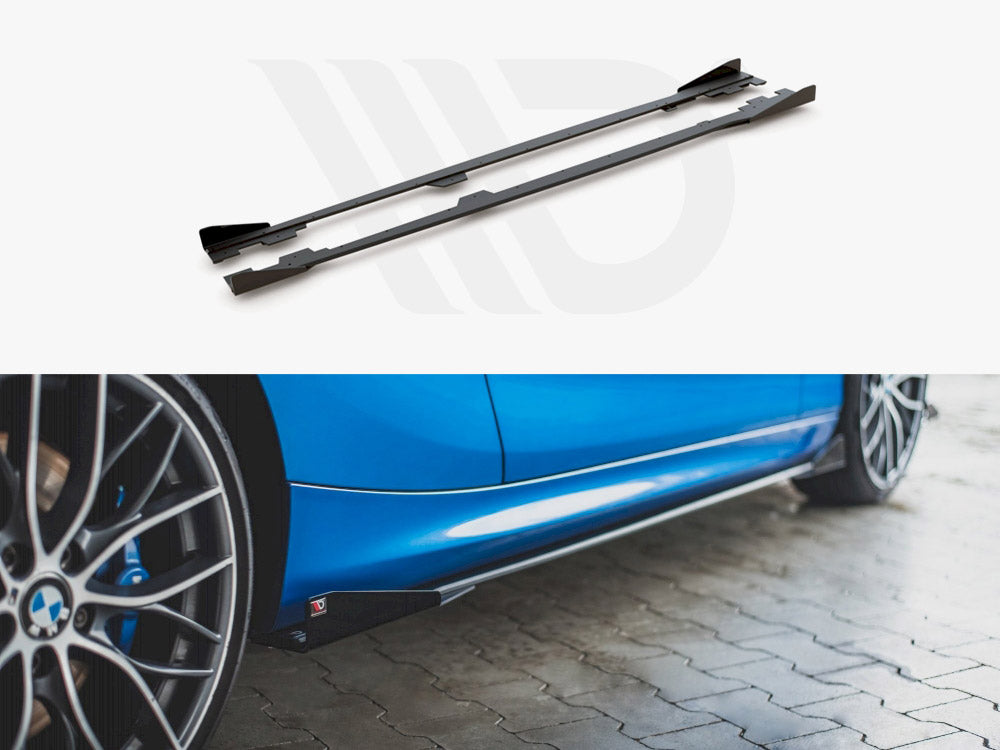 Maxton Design Racing Durability Side Skirts Diffusers (+flaps) Bmw 1 F21 M135i / M140i / M-pack (2011-2019) - Wayside Performance 