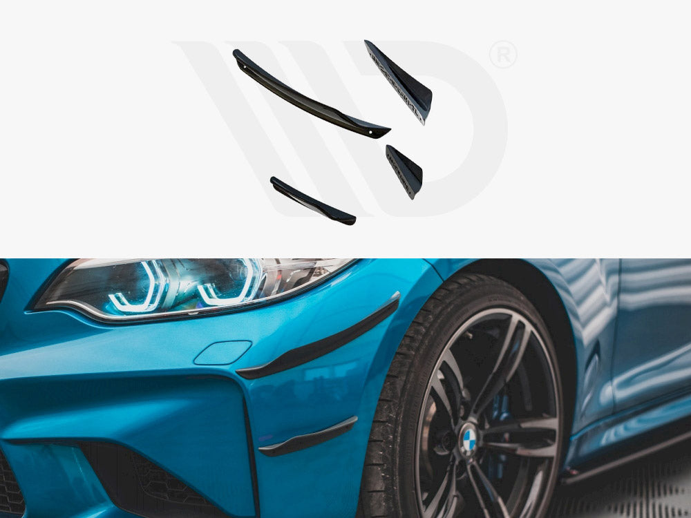 Maxton Design Front Bumper Wings (Canards) Bmw M2 F87 (2016-2020) - Wayside Performance 