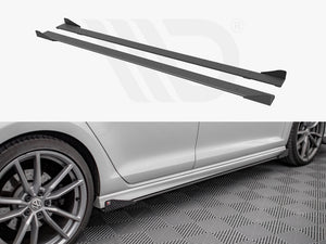 Street Pro Side Skirts Diffusers (+flaps) Vw Golf R Mk7 (2013-2016) - Wayside Performance