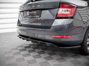 Central Rear Splitter (Vertical Bars) Skoda Fabia Estate Mk3 Facelift - Wayside Performance