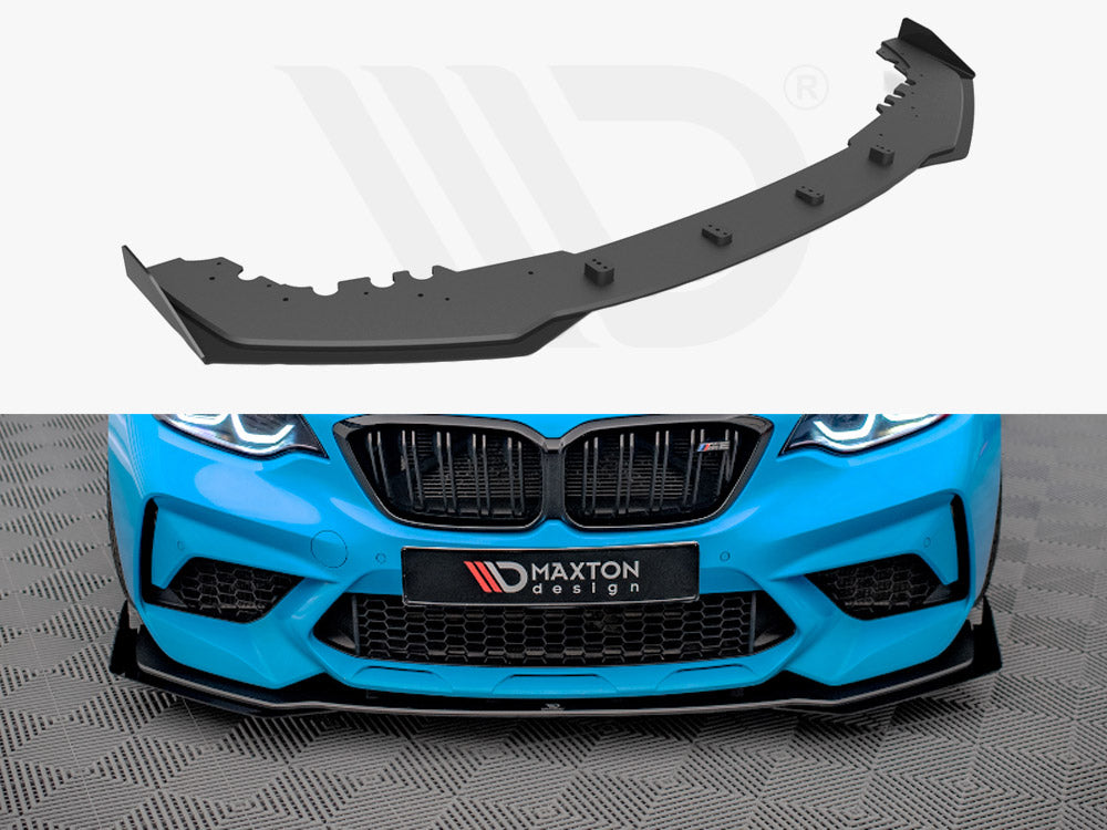 Maxton Design Street Pro Front Splitter V.1 (+flaps) Bmw M2 Competition F87 (2018-2020) - Wayside Performance 