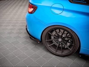 Maxton Design Street Pro Rear Side Splitters (+flaps) Bmw M2 F87 (2016-2020) - Wayside Performance