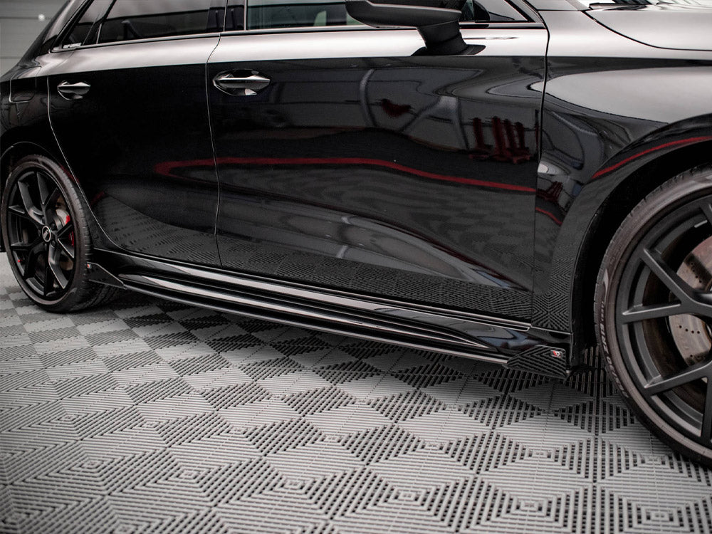 Maxton Design Street Pro Side Skirts Diffusers (+flaps) Audi Rs3 Sportback 8y (2020-) - Wayside Performance