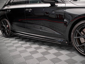 Maxton Design Street Pro Side Skirts Diffusers (+flaps) Audi Rs3 Sportback 8y (2020-) - Wayside Performance