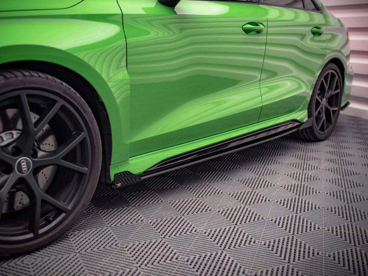 Maxton Design Street Pro Side Skirts Diffusers (+flaps) Audi Rs3 Sedan 8y (2020-) - Wayside Performance
