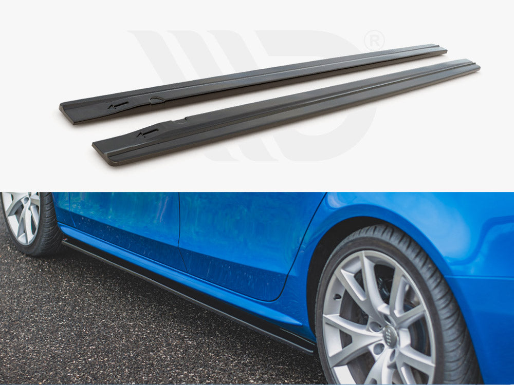 Maxton Design Side Skirts Diffusers Audi S4 / A4 / A4 S-line B8 / B8 Facelift (2008-2015) - Wayside Performance 