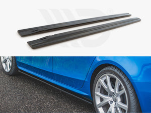 Maxton Design Side Skirts Diffusers Audi S4 / A4 / A4 S-line B8 / B8 Facelift (2008-2015) - Wayside Performance
