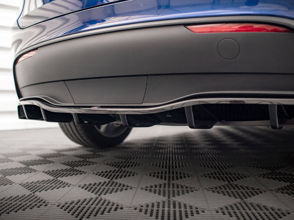 Central Rear Splitter (Vertical Bars) Tesla Model Y - Wayside Performance