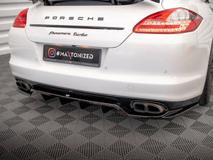 Central Rear Splitter (Vertical Bars) Porsche Panamera Turbo 970 - Wayside Performance