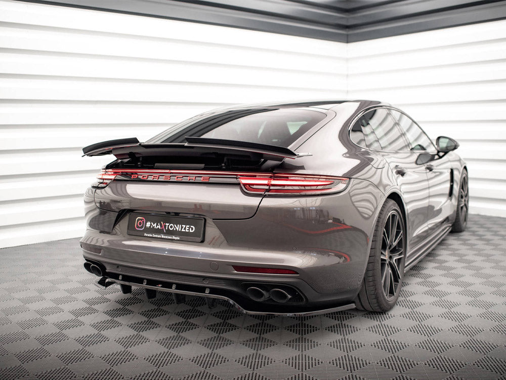 Central Rear Splitter (Vertical Bars) Porsche Panamera E-Hybrid 971 - Wayside Performance