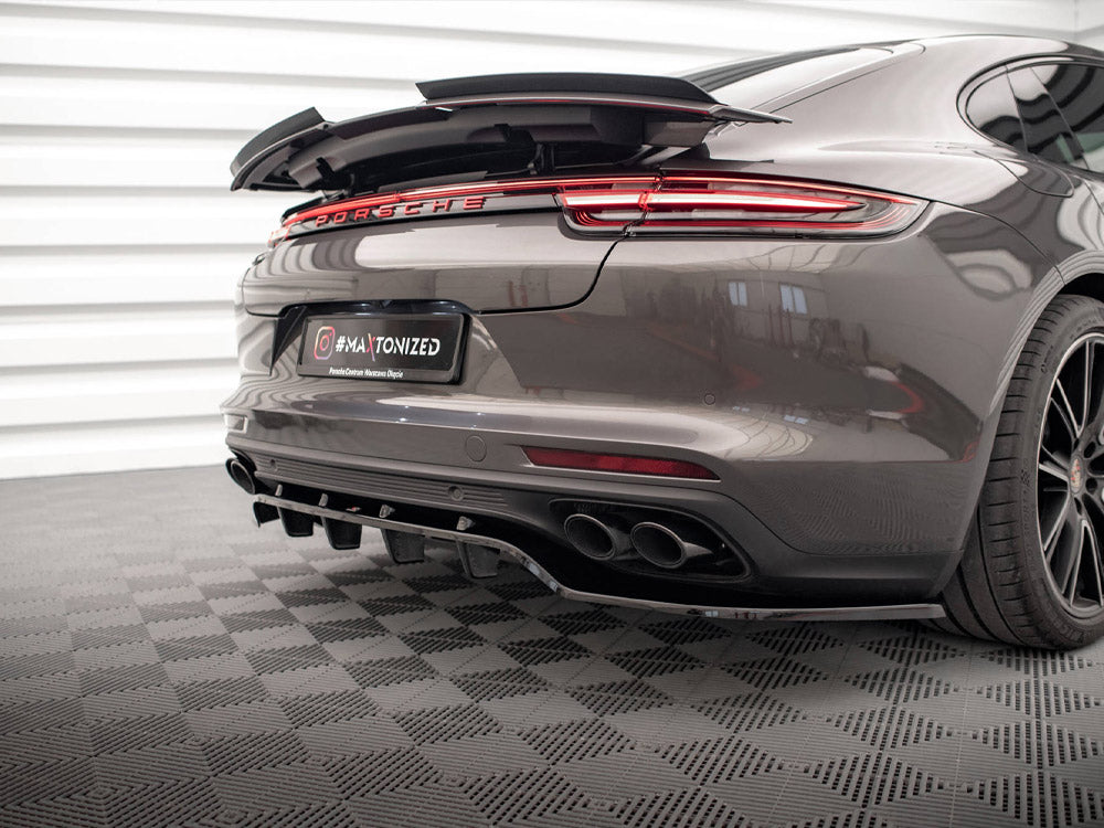 Central Rear Splitter (Vertical Bars) Porsche Panamera E-Hybrid 971 - Wayside Performance