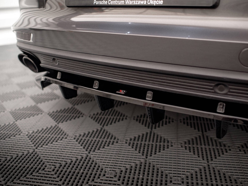 Central Rear Splitter (Vertical Bars) Porsche Panamera E-Hybrid 971 - Wayside Performance