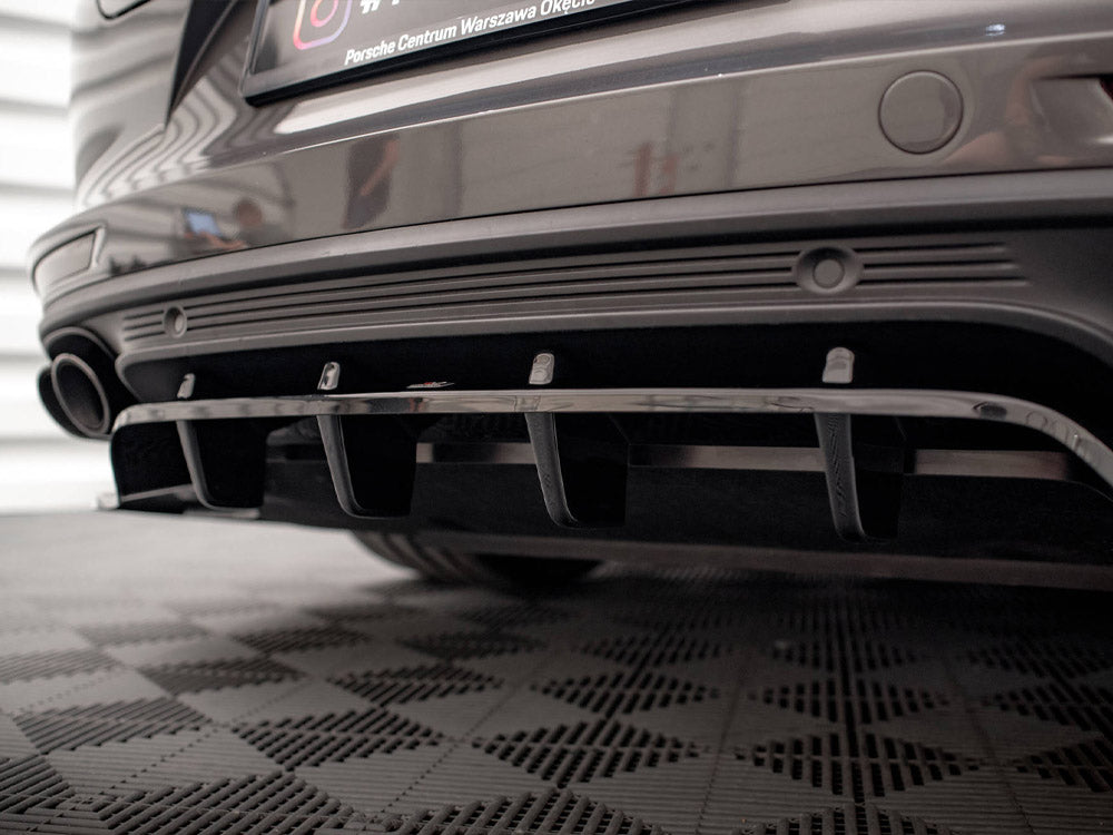 Central Rear Splitter (Vertical Bars) Porsche Panamera E-Hybrid 971 - Wayside Performance