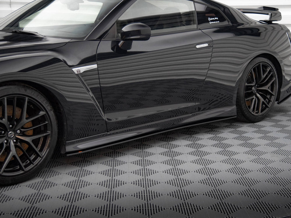 Street PRO Side Skirts Diffusers Nissan GTR R35 2nd Facelift - Wayside Performance