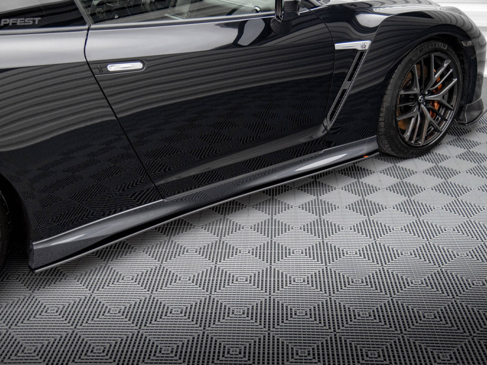 Street PRO Side Skirts Diffusers Nissan GTR R35 2nd Facelift - Wayside Performance