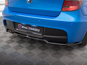 Central Rear Splitter (Vertical Bars) BMW 1 M-Pack E87 Facelift - Wayside Performance