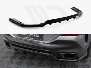 Central Rear Splitter (Vertical Bars) V.1 BMW X6 M-Pack G06 Facelift - Wayside Performance