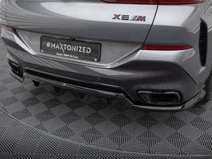Central Rear Splitter (Vertical Bars) V.1 BMW X6 M-Pack G06 Facelift - Wayside Performance