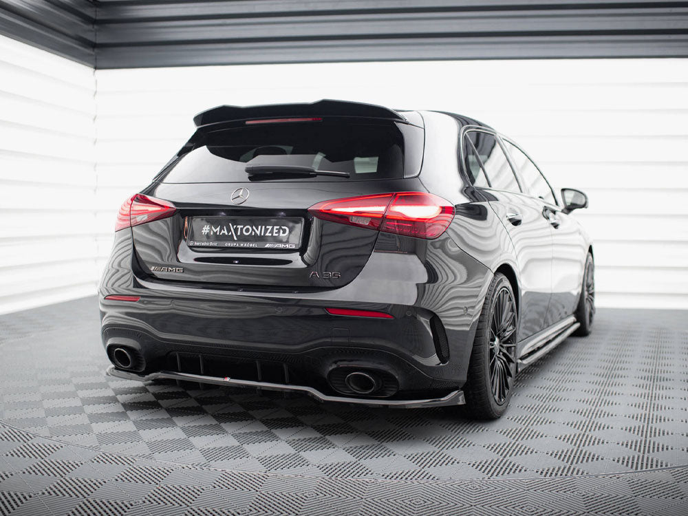 Central Rear Splitter (Vertical Bars) Mercedes-AMG A35 Hatchback W177 - Wayside Performance