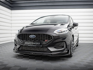 Front Splitter V.4 + Flaps Ford Fiesta ST / ST-Line Mk8 Facelift - Wayside Performance