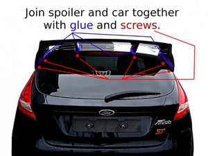 Roof Spoiler (Focus Rs Look) Ford Fiesta Mk7 - Wayside Performance