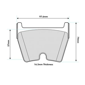 PBS RS5 quattro PBS Prorace front Pads 8580PR 8 pads - Wayside Performance