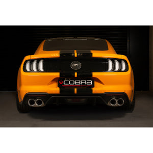 Cobra Sport Ford Mustang 5.0 V8 GT (2018>) Facelift 3" Valved Cat Back Performance Exhaust - Wayside Performance 