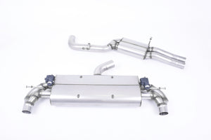 Milltek Cat Back Resonated with Cerakote Black Oval Trims - TT Mk3 - TTRS 2.5TFSI Quattro (OPF/GPF Models) - Wayside Performance